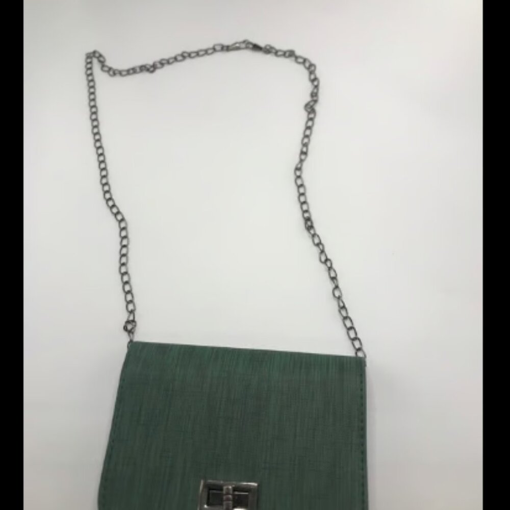Women Bag green color Shoulder Crossbody Bag PU Square Mob